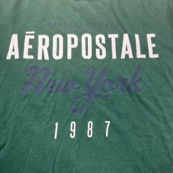 Lot Of 2 Aeropostale Men's Size Medium NY And NE 1987 Tee Shirts Preowned - Picture 3 of 16